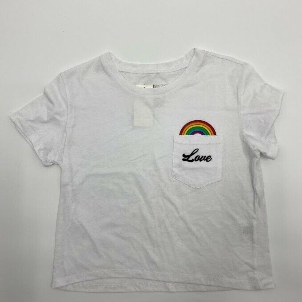 Freeze Girls XS White Rainbow T-Shirt NWT CR76